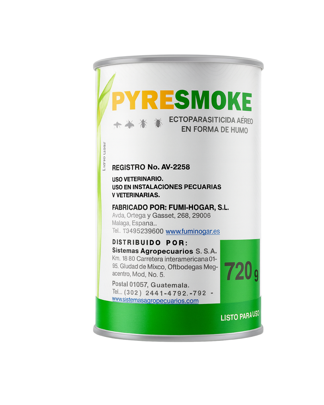 PYRESMOKE Insecticida: microdispersión seca